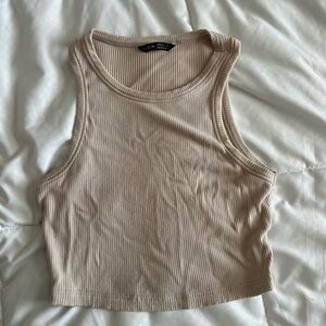 Beige Crop Top